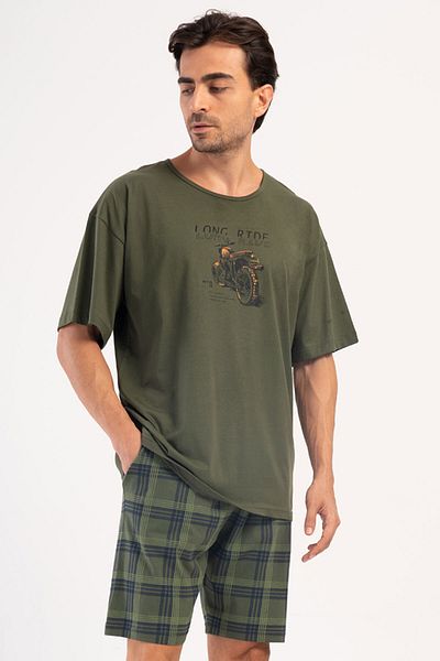 VİENETTA Pajama Set - Khaki - Graphic