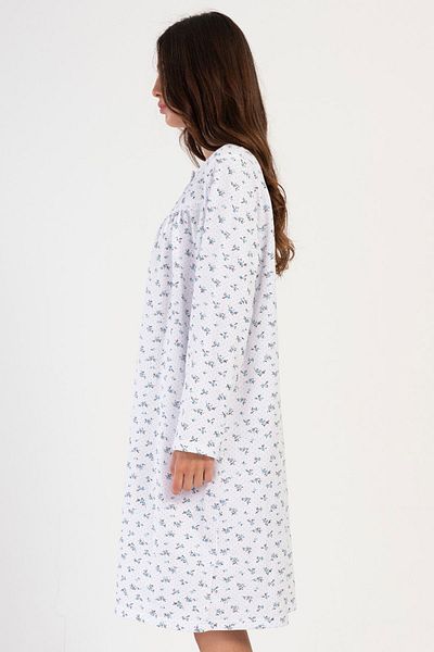 VİENETTA Cotton Women's Long Sleeve Two Thread Large Size Nightgown, 161705