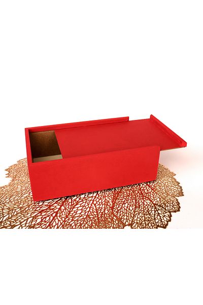 Fun Life Red Wooden Napkin Holder |   Handmade Colorful Bead Detailed Decorative Design