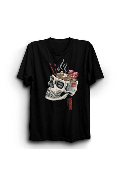Pisa Art Μπλουζάκι με στάμπα Ramen Skull