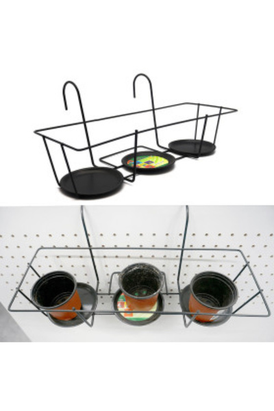 BGA Bahçe balkon Demir saksı standı çiçek saksı tutucu balkon dış mekan korku...