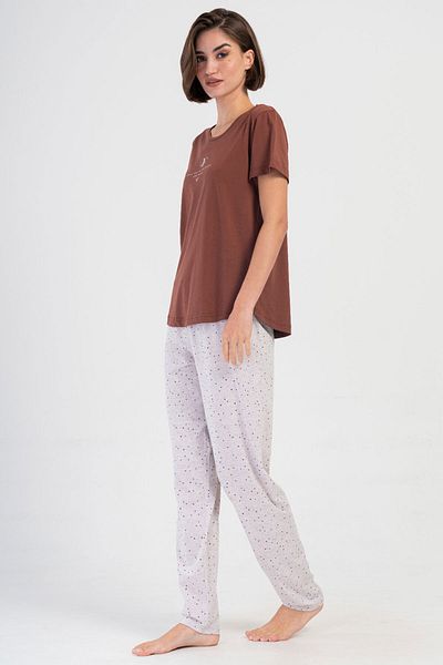 VİENETTA Women's Short Sleeve Pajama Set, 403228