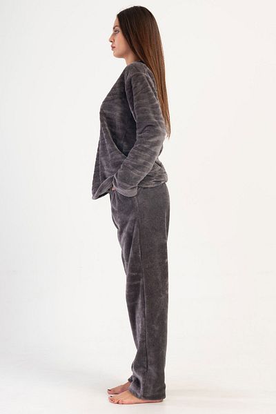 VİENETTA Women's J.Ultrawelsoft V-Neck Long Sleeve Pajama Set, 403131