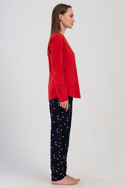 VİENETTA Cotton Women's Long Sleeve Pajama Set, 409261