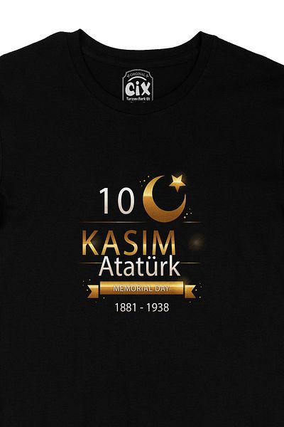 Pisa Art 10 Νοεμβρίου Ατατούρκ Memorial Memorial Μαύρο T-Shirt