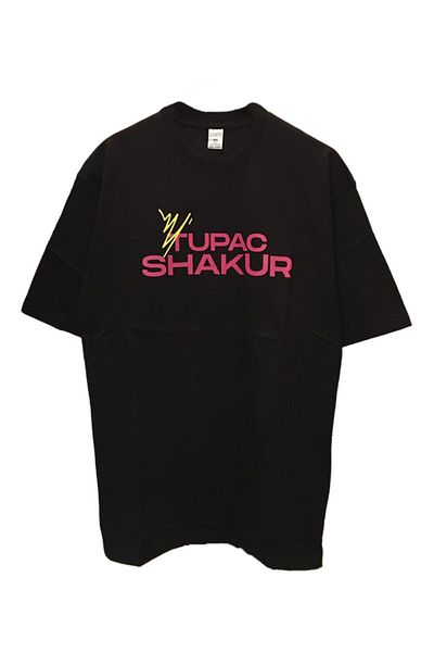 Pisa Art Μαύρο μπλουζάκι Unisex Oversize Hip Hop Tupac Shakur πίσω