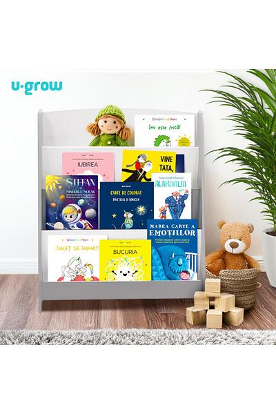 U-Grow Book storage shelf, gray, U-Grow