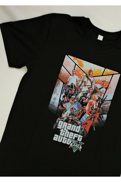 Pisa Art Gta - Μπλουζάκι με στάμπα με λαιμόκοψη