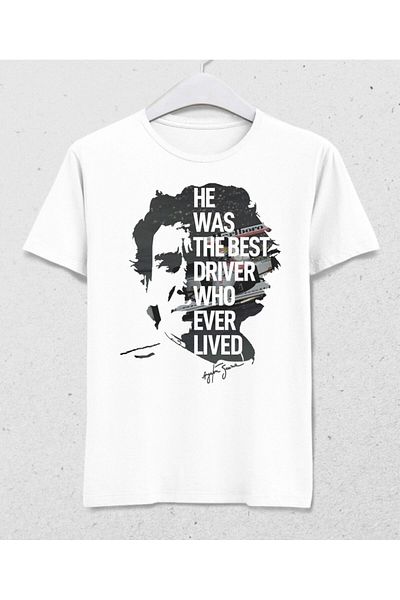 Pisa Art Λευκό μπλουζάκι Ayrton Senna