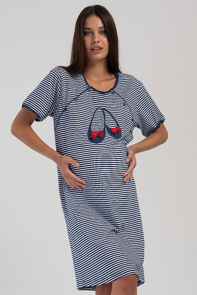 VİENETTA Cotton Women Short Sleeve Maternity Nightgown , 404122