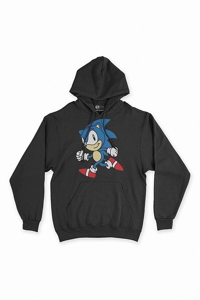 Pisa Art Унисекс суитшърт с качулка Sonic Design Oversize