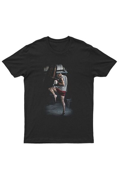 Pisa Art Αμάνικο μπλουζάκι Unisex με σχέδιο Kick Boxing, μπλουζάκι με κομμένο μανίκι