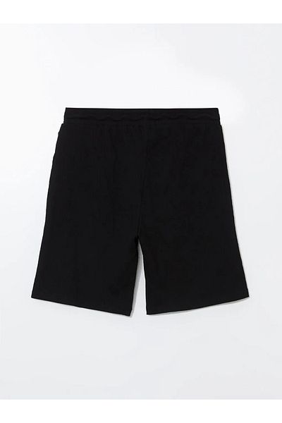 LC Waikiki Xside Black Standard Mold Waist Tie Detailed Men's Shorts
