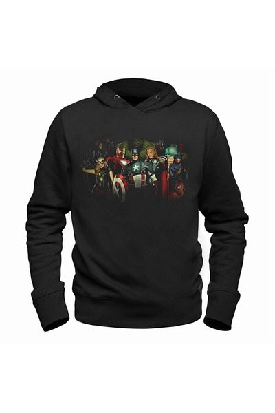 Pisa Art Μαύρο φούτερ Marvel