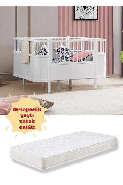 miracool Riva Büyüyen Karyola / Komple Mdf - Lake / Ücretsiz Kurulum / Ortopedik Yaylı Yatak Dahil