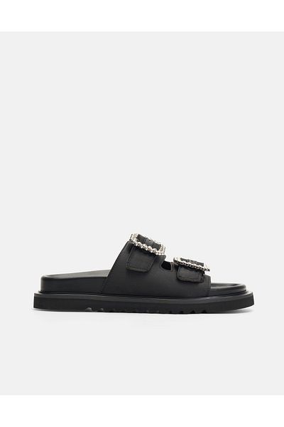 Jorbinol Ceka Stone Buckle Detailed Women's Slippers