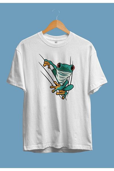 Pisa Art Μπλουζάκι Unisex με τυπωμένο σχέδιο Oversize Naughty Frog