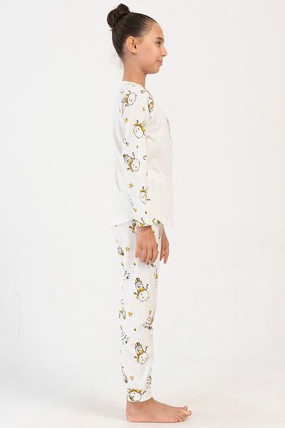 VİENETTA Cotton Girl's Long Sleeve Pajama Set(3-4/7-8), 405338
