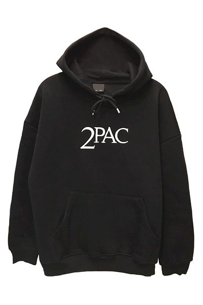 Pisa Art Φούτερ με κουκούλα Unisex Oversize Hip Hop Tupac πίσω
