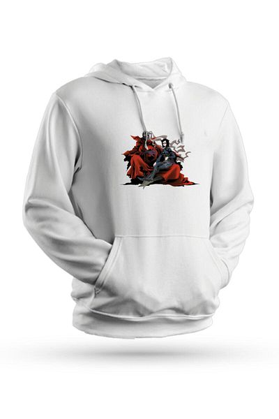 Pisa Art Φούτερ Anime Ergo Proxy με στάμπα λευκό Unisex με κουκούλα