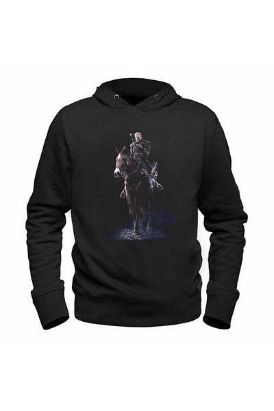 Pisa Art Unisex Μαύρο The Witcher Hooded φούτερ