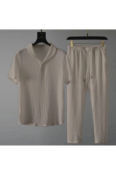 Pisa Art Bürümcük Crinkle ύφασμα καλοκαιρινής λύκρα Unisex γυναικεία ανδρική κοντομάνικη μπλούζα αθλητική φόρμα