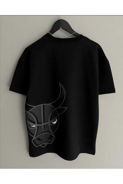 Pisa Art Унисекс Chicago Custom Printed Oversize Тениска с пениран памук Тениска