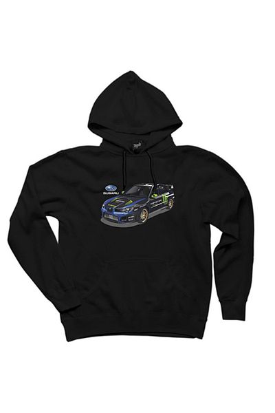 Pisa Art Суитшърт с качулка Subaru Monster черен