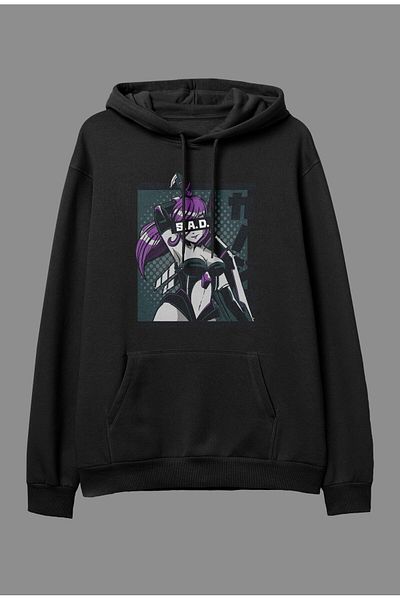 Pisa Art Υπερμεγέθη Anime Manga Character Design Φούτερ με κουκούλα Unisex με στάμπα