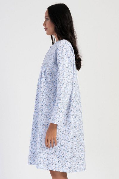 VİENETTA Cotton Women's Long Sleeve Two Thread Nightgown, 161708