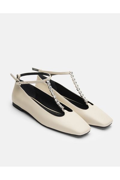 Jorbinol Farma Mid Stone Square Toe Women's Ballerinas