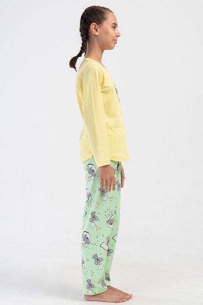 VİENETTA Cotton Girl's Long Sleeve Pajama Set(9-10/15-16), 405234