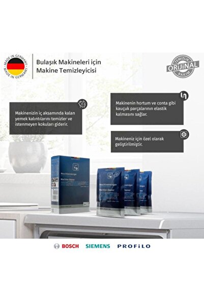 Bosch Bulaşık Makineleri için Makine Temizleyici