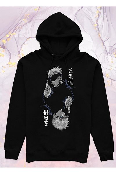 Pisa Art Jujutsu Kaisen Gojo Satoru Суичър с качулка без джобове