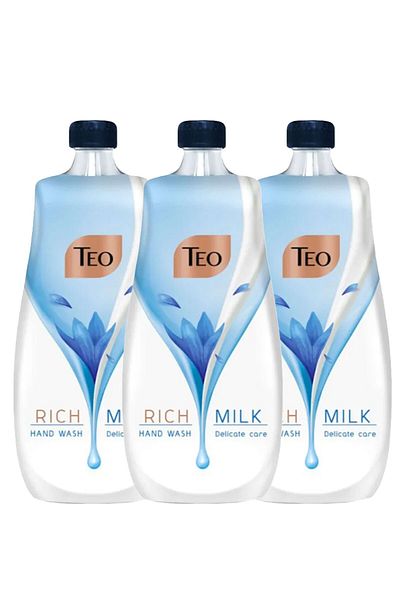 TEO BEBE Teo REZERVA TEO LIQUID SOAP Rich Milk- Delicate Care, 800ML x3pcs