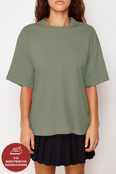 OXVİN Сильний модальний матеріал жіноча футболка великого розміру базова широка посадка