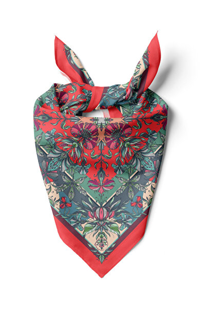 TUA باندانا/وشاح بنمط سيمفوني من الزهور