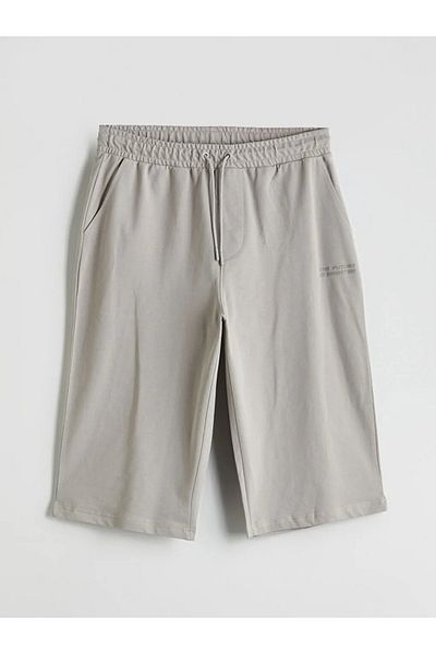 LC Waikiki Lcwaikiki Classic Gray Standard Mold Waist Tie Detailed Men's Shorts