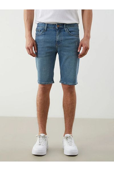 LC Waikiki Ανδρικό τζιν σορτς LCW Jeans Indigo Skinny Fit