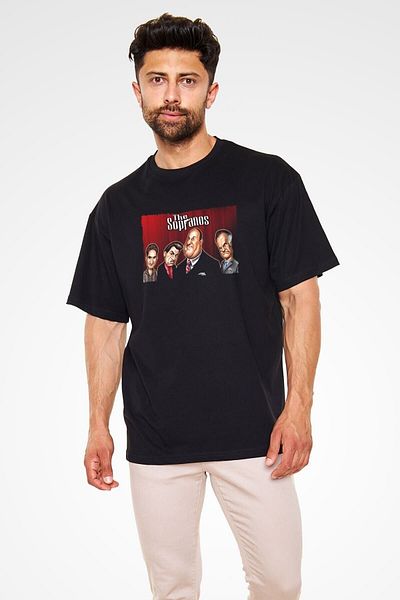 Pisa Art Unisex The Sopranos εμπριμέ μαύρο μπλουζάκι Oversize