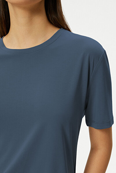 OXVİN Γυναικείο μπλουζάκι από μαλακό ζωηρό χρώμα που δεν ξεθωριάζει Modal Fabric Basic T-shirt