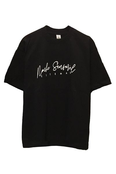 Pisa Art Μαύρο μπλουζάκι Unisex Oversize Esteman Noche Sensorial Back Printed