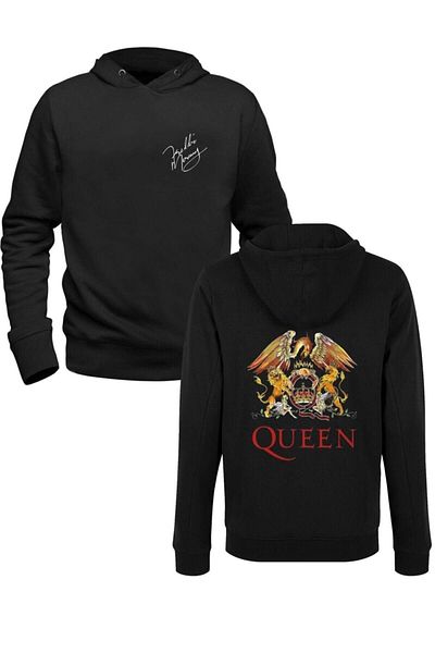 Pisa Art Суитшърт с принт отпред и отзад, черен, с дизайн на Queen-mercury