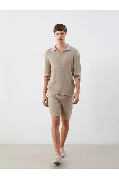 LC Waikiki Lcw Vision Beige Standard Mold Men's Shorts