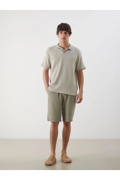 LC Waikiki Lcw Vision Khaki Slim Fit Waist Tie Detailed Men's Shorts