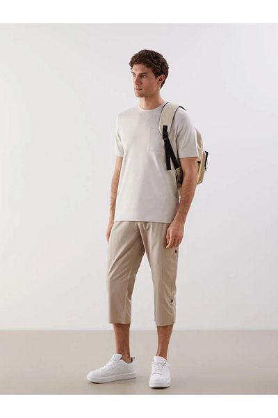 LC Waikiki Lcwaikiki basic beige standard fit men's roller shorts