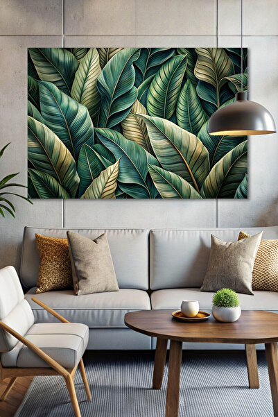 KanvasSepeti 3 Boyutlu Yapraklar Kanvas Tablo - 3D Canvas Tablo - Duvar Tablo...