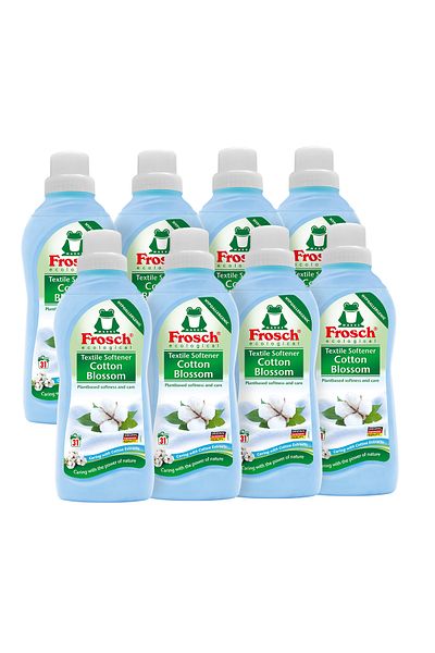 Frosch Pachet balsam de rufe ecologic Frosch Floare de Bumbac, 248 spalari, 8x0.75L