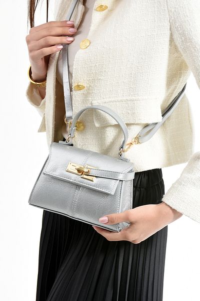 Night Anastasia Model Silver Women's Hand and Shoulder Bag