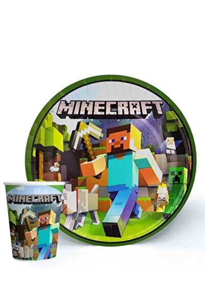 party world 8'li Karakterli Karton Tabak & Bardak Seti – Doğum Günü Parti Seti